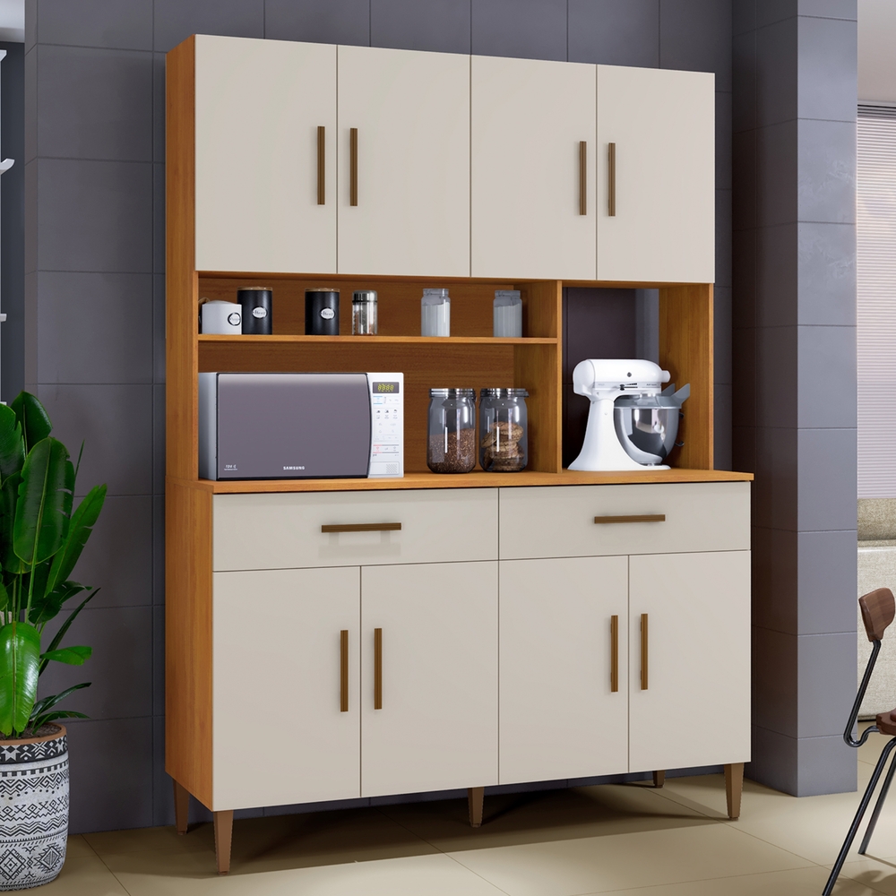 カイリィ Armario De Cozinha 8 Portas 2 Gavetas Fortaleza Kaiki