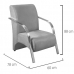 Kit 4 Poltronas Decorativas 1 Lugar Vênus Braço Pé Alumínio Confortável Sala TV D Salla Tecido Sintético