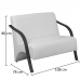 Conjunto V&ecirc;nus 1 Namoradeira e 2 Poltronas 1 Lugar Bra&ccedil;o Madeira Estampada D Salla
