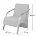 Kit 4 Poltronas Decorativas 1 Lugar Vênus Braço Pé Alumínio Confortável Sala TV DSalla Suede