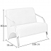 Conjunto Vênus Pé Alumínio 1 Namoradeira 2 Poltronas Suede Marrom