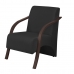 Poltrona Vênus 1 Lugar Braço Madeira D Salla Suede Preto