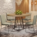 Conjunto Sala de Jantar Mesa 110cm Mdf Bp com 4 Cadeiras Dubai Mais Decor