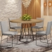 Conjunto Sala de Jantar Mesa 110cm Mdf Bp com 4 Cadeiras Dubai Mais Decor
