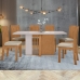 Conjunto Mesa de Jantar Astrid com Vidro 160x80 com 6 Cadeiras Athenas - Lopas