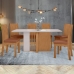 Conjunto Mesa de Jantar Astrid com Vidro 160x80 com 6 Cadeiras Athenas - Lopas
