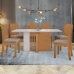 Conjunto Mesa de Jantar Astrid com Vidro 160x80 com 6 Cadeiras Athenas - Lopas