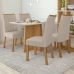 Conjunto Mesa 120cm Celebrare com Vidro e 4 Cadeiras Apogeu - Lopas