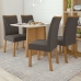 Conjunto Mesa 120cm Celebrare com Vidro e 4 Cadeiras Apogeu - Lopas