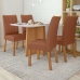 Conjunto Mesa 120cm Celebrare com Vidro e 4 Cadeiras Apogeu - Lopas