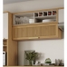 Armário Aéreo de Cozinha 120cm 1 Porta Horizontal Canelada e Nicho Adega New Porto - Itatiaia