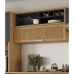 Armário Aéreo de Cozinha 120cm 1 Porta Horizontal Canelada e Nicho Adega New Porto - Itatiaia