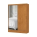 Guarda Roupa Solteiro Santiago Plus 2 Portas 2 Gavetas Com Espelho Carioca Moveis