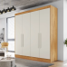 Guarda Roupa Solteiro Nantes 4 Portas 3 Gavetas 100% MDF Moveis Europa