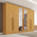 Guarda Roupa Valencia 6 Postas 6 Gavetas 100% Mdf Com Espelho - Mademarcs
