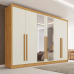 Guarda Roupa Valencia 6 Postas 6 Gavetas 100% Mdf Com Espelho - Mademarcs