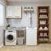 Lavanderia Modulada 1 Armário Multiuso e Armário Aéreo Belém - Kaiki Móveis