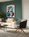 Poltrona Julia Giratoria com Couro Pes Madeira - Nobly Decor