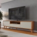 Rack para TV at&eacute; 75 Polegadas MDF 237cm P&eacute;s em Madeira Maci&ccedil;a Laqueado Piazza New - Mavaular