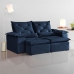 SOFA RETRATIL E RECLINAVEL ATENAS 196CM 2 LUGARES KC REI DE CASA SUEDE