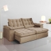 SOFA RETRATIL E RECLINAVEL VALENCIA 250CM 4 LUGARES KC REI DE CASA VELUDO