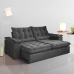 SOFA RETRATIL E RECLINAVEL VALENCIA 250CM 4 LUGARES KC REI DE CASA VELUDO
