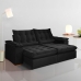 SOFA RETRATIL E RECLINAVEL VALENCIA 250CM 4 LUGARES KC REI DE CASA VELUDO