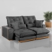 SOFA RETRATIL E RECLINAVEL MILANO 250CM 4 LUGARES KC REI DE CASA VELUDO