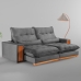 SOFA RETRATIL E RECLINAVEL CAPRI 230CM 3 LUGARES KC REI DE CASA VELUDO