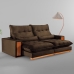 SOFA RETRATIL E RECLINAVEL CAPRI 230CM 3 LUGARES KC REI DE CASA VELUDO