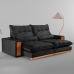 SOFA RETRATIL E RECLINAVEL CAPRI 230CM 3 LUGARES KC REI DE CASA VELUDO