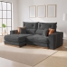 SOFA RETRATIL E RECLINAVEL MONTREAL 250CM 4 LUGARES KC REI DE CASA VELUDO