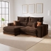 SOFA RETRATIL E RECLINAVEL MONTREAL 250CM 4 LUGARES KC REI DE CASA VELUDO