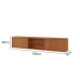 Rack Para TV 75 polegadas Suspenso Zeus 2 Portas C/ Aplique Canelado 100%MDF