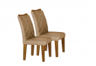  Kit 02 Cadeiras Sala de Jantar Larissa New MDF Moveis Leifer