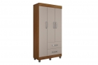 Guarda-Roupa Solteiro 3 Portas 2 Gavetas Paris CHF Moveis