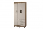 Guarda-Roupa Solteiro 3 Portas 2 Gavetas Paris CHF Moveis