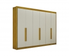 Guarda Roupa Diamante Gold 6 Portas 4 Gavetas S/Epelho Leifer