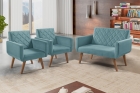 Conjunto Anabelle 2 Poltronas de 1 Lugar 1 Poltrona 2 Lugares Braço Unidecor