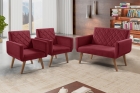 Conjunto Anabelle 2 Poltronas de 1 Lugar 1 Poltrona 2 Lugares Braço Unidecor