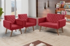 Conjunto Anabelle 2 Poltronas de 1 Lugar 1 Poltrona 2 Lugares Braço Unidecor