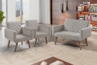 Conjunto Anabelle 2 Poltronas de 1 Lugar 1 Poltrona 2 Lugares Braço Unidecor