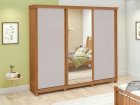 Guarda-Roupas Caleb 270cm 3 Portas 3 Gavetas 7 Prateleiras 1 Porta Glass com Pés 1GAV3 - Lopas