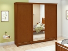 Guarda-Roupas Caleb 270cm 3 Portas 3 Gavetas 7 Prateleiras 1 Porta Glass com Pés 1GAV3 - Lopas