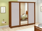 Guarda-Roupas Caleb 270cm 3 Portas 3 Gavetas 7 Prateleiras 1 Porta Glass com Pés 1GAV3 - Lopas