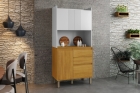 Armário de Cozinha Lucca com 4 Portas e 2 Gavetas - CHF Móveis