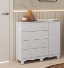 Comoda Junior New 1 Porta 4 Gavetas - Moveis Peroba