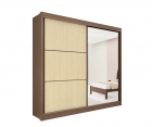 Guarda Roupa Titanium 2 Portas 6 Gavetas com Espelho sem pés D Doro