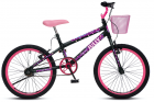 Bicicleta Jully Aro 20 Aero 36 Raias, freios V-Brake Dianteiro e Traseiro, Suporte de guidão Down Hill e Cestinha