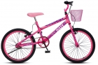 Bicicleta Jully Aro 20 Aero 36 Raias, freios V-Brake Dianteiro e Traseiro, Suporte de guidão Down Hill e Cestinha